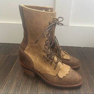 CHIPPEWA L29405 BRN PACKER LACER BOOTS 7